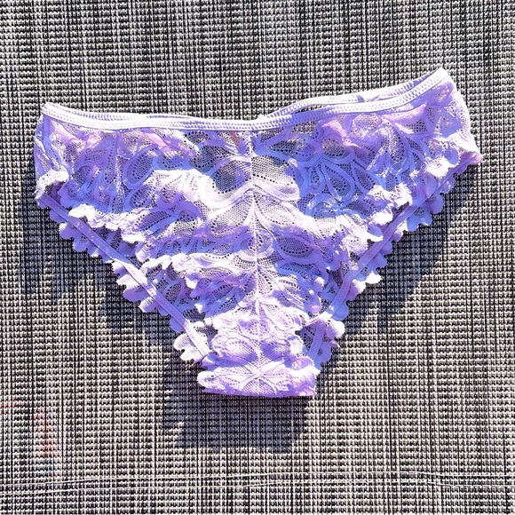 Savage Not Sorry Lace Balconette Bra and Cheeky Panty Lilac Size Small EUC - Picture 6 of 11